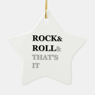 Rock and Roll And That's It Ceramic Tree Decoration