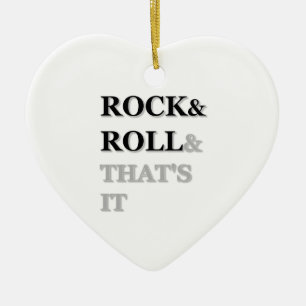 Rock and Roll And That's It Ceramic Tree Decoration