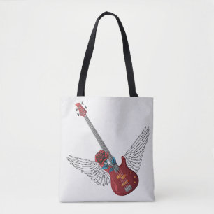 Rock and Roll Angel Bass Tote Bag