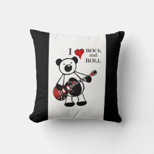 Rock and Roll Baby Rocker Kids Guitar Teddy Bear Cushion