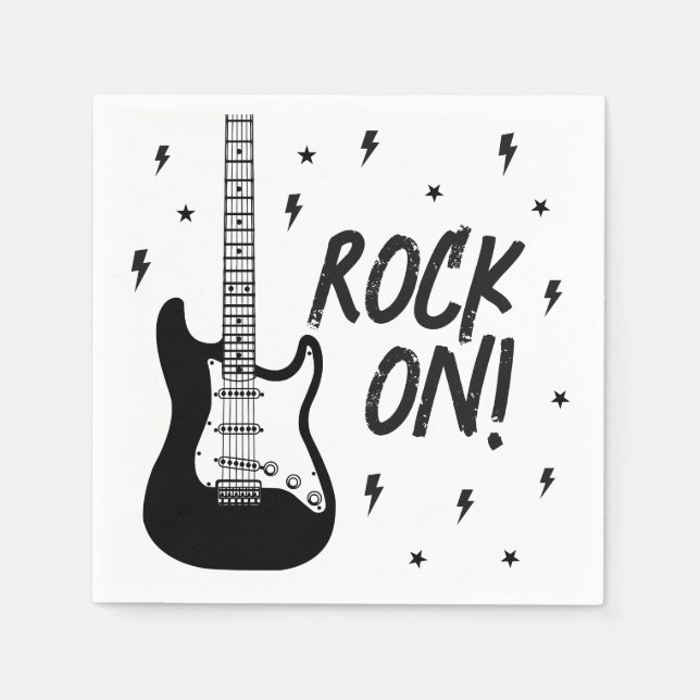 Rock and Roll Birthday Party Napkin (Front)