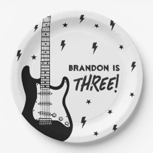 Rock and Roll Birthday Party Paper Plate