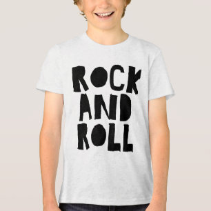 rock and roll bold logo design Tri-Blend shirt