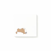 Rock and Roll Corgi Post It Notes