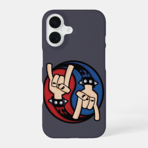 Rock and Roll Devil Horns Yin Yang iPhone 16 Case