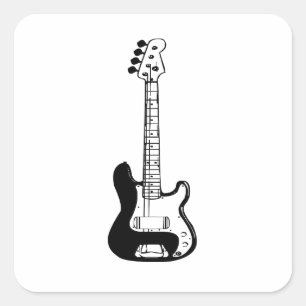 Rock and Roll electric and acoustic guitar  Square Sticker