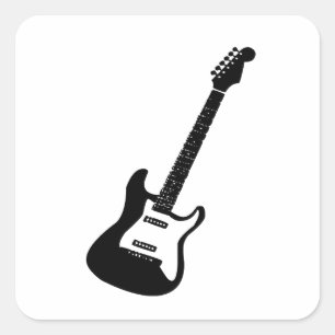 Rock and Roll electric and acoustic guitar  Square Sticker