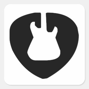 Rock and Roll electric and acoustic guitar Square Sticker