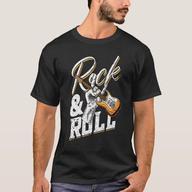 Rock And Roll  Electronic Rock Guitar 2 T-Shirt (Front)