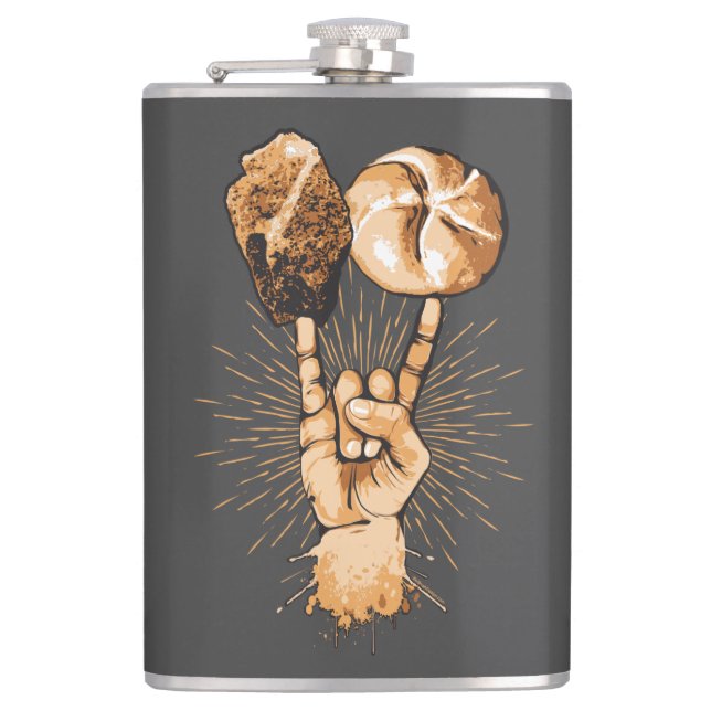Rock and Roll Flask (Front)