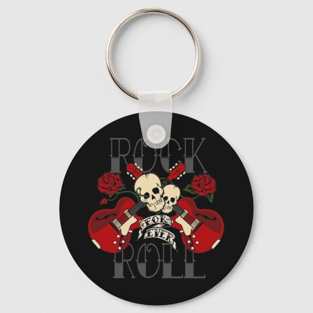 Rock and Roll Forever Keychain (Front)