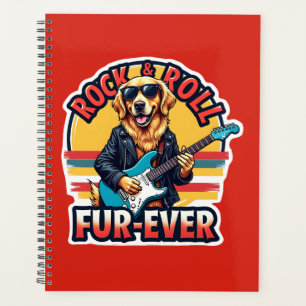 Rock and Roll Fur-Ever Golden Retriever Dog  Planner