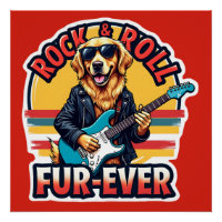 Rock and Roll Fur-Ever Golden Retriever Dog 