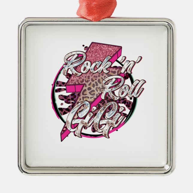 Rock And Roll Gigi Metal Tree Decoration (Front)