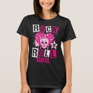 Rock And Roll Girl Music Dancing Concert Festival T-Shirt