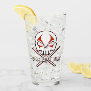 Rock and Roll Glass Personalised Drummer Glasses