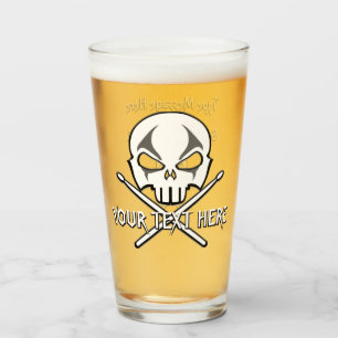 Rock and Roll Glass Personalised Drummer Glasses