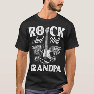 Rock And Roll Grandpa Guitar Player Grandfather T-Shirt