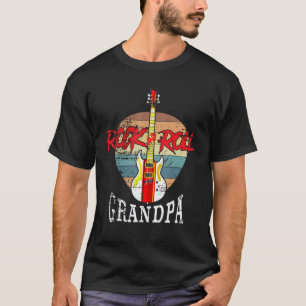 Rock and Roll Grandpa vintage retro guitar musicia T-Shirt