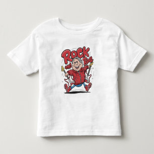 Rock And Roll Groovy Guitarist Rocking Out Toddler T-Shirt