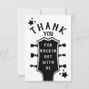 Rock and Roll Guitar Baby Shower Thank You Card