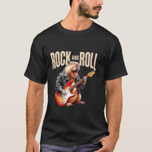 Rock and Roll Guitar Capybara Vintage ROCK Guitari T-Shirt