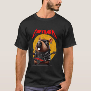 Rock and Roll Guitar Capybara Vintage ROCK Guitari T-Shirt