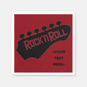 Rock and Roll Guitar Personalised Napkins
