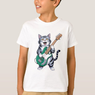 Rock And Roll guitar playing cat T-Shirt