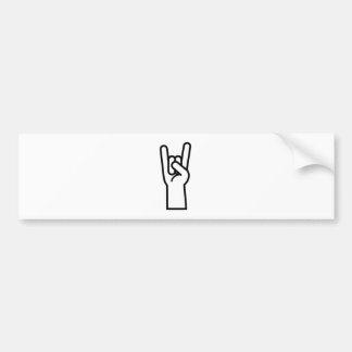 Rock and Roll Hand Bumper Sticker