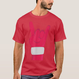 Rock And Roll Hand Santa Christmas XMas Music Fans T-Shirt