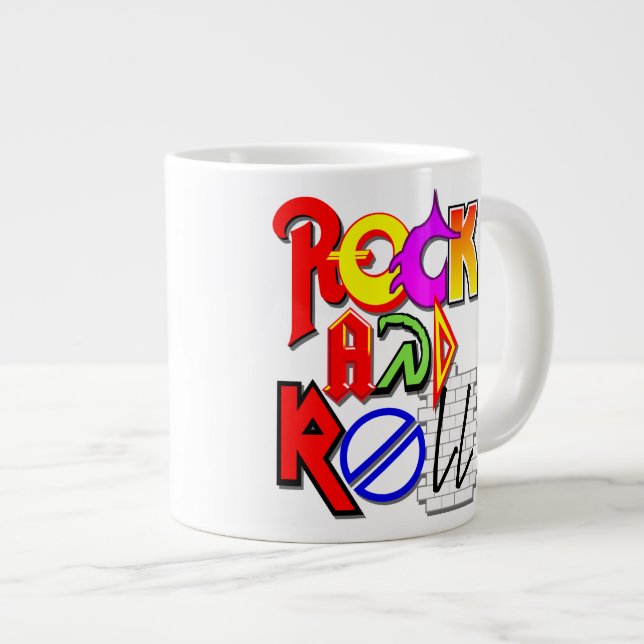 Rock and Roll Jumbo Mug (Front Right)