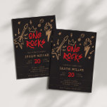 Rock and Roll Kids' Metal 1st Birthday Invitation<br><div class="desc">Turn up the volume for your little one’s big debut with our rock-and-roll-themed 1st birthday invitation! Featuring bold designs, electric colours, and a touch of punk-rock charm, this invite sets the stage for a birthday bash that rocks. Perfect for music-loving families and tiny rockstars, it’s fully customisable with your party...</div>