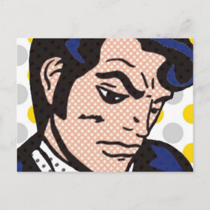Rock and Roll Man Pop Art Postcard