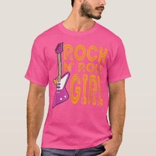 Rock And Roll Metal Music Guitar Girl T-Shirt