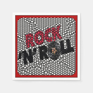 Rock and Roll Mosaic Retro Party Napkins