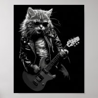 Rock And Roll Music Concert Festival Cat Rock Guit