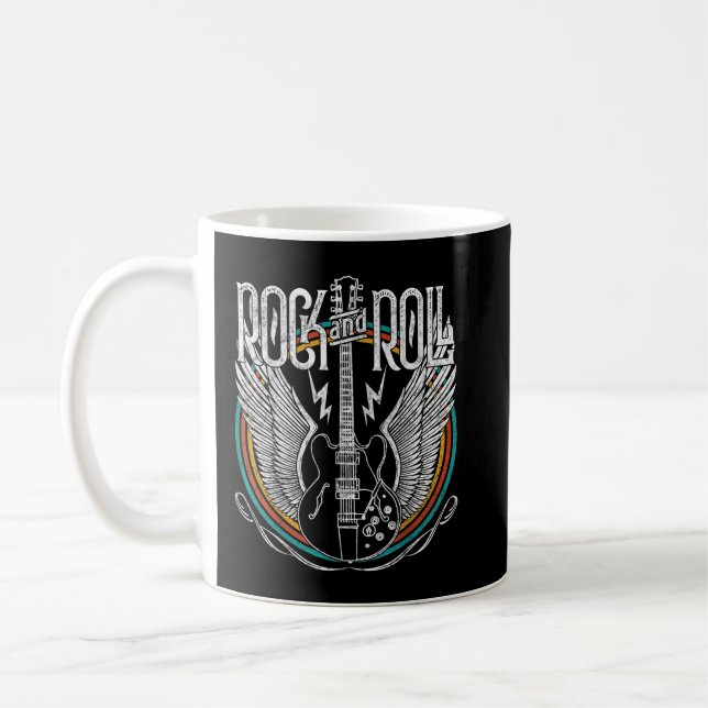 Rock And Roll Music Guitar Coffee Mug (Left)