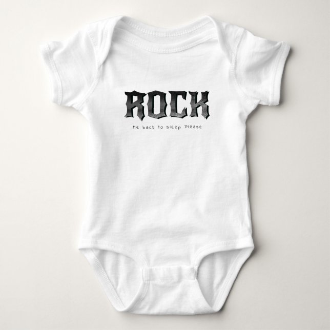 Rock and Roll over Back to Sleep Baby Bodysuit (Front)