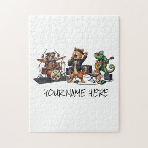Rock and Roll Pets Band - Funny Animals Concert  Jigsaw Puzzle