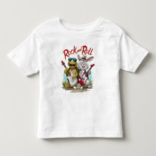 Rock And Roll Rabbit and Tortoise Jam Session Toddler T-Shirt