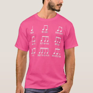 rock and roll Rocker Piano Drummer Note Classic Co T-Shirt