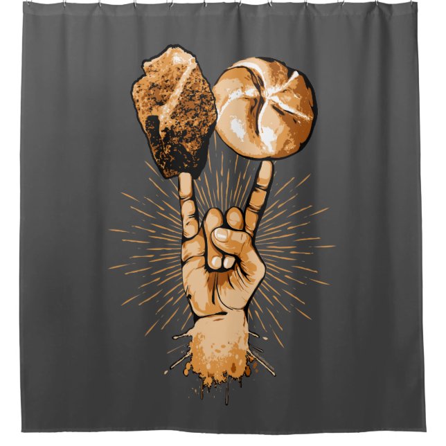 Rock and Roll Shower Curtain (Front)