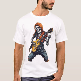 Rock and Roll Skull Emblem T-Shirt