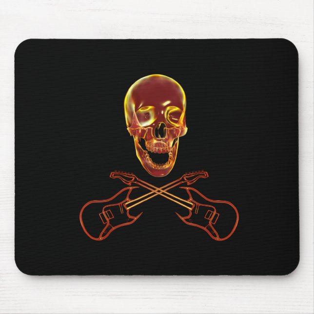 Rock and Roll Skull Mouse Mat (Front)