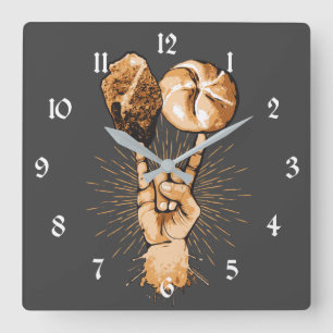 Rock and Roll Square Wall Clock