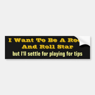 Rock and Roll Star Bumper Sticker