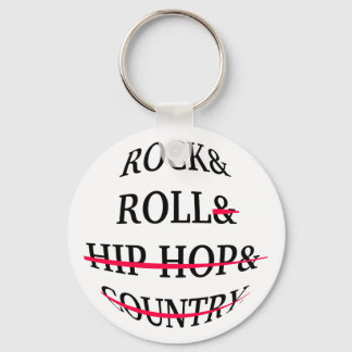 Rock and Roll Text Key Ring