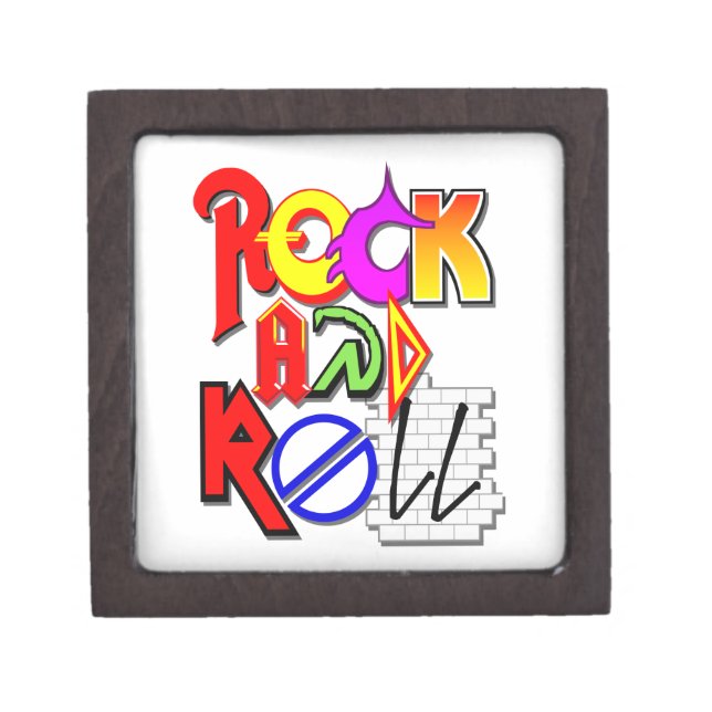 Rock and Roll Themed Keepsake Box (Front)