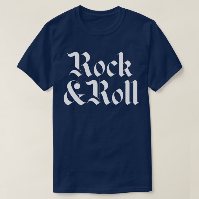 rock and roll typography design T-Shirt (Design Front)